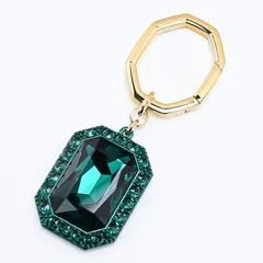 スワロフスキー SWAROVSKI キーリング キーホルダー ルーセント オクタゴンカット レディース エメラルドグリーン 5666643 バッグチャーム