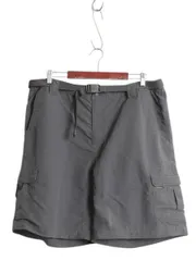 【お得なクーポン配布中!】 US企画 ノースフェイス カーゴ ショートパンツ メンズ XL / 古着 アウトドア ナイロン ショーツ 短パン ワンポイント 大きいサイズ グレー