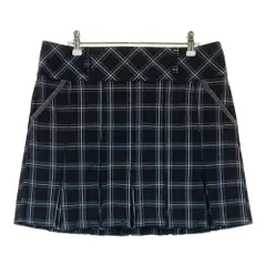 サイズ：LL FILA GOLF フィラゴルフ  ストレッチ プリーツスカート チェック柄 ブラック系 [240101384138]# ゴルフウェア レディース ストスト