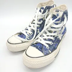 ◇ Θ CONVERSE コンバース ハイビスカス柄 ハイカット スニーカー サイズ23.0 ブルー レディース E  【1501230033633】のサムネイル