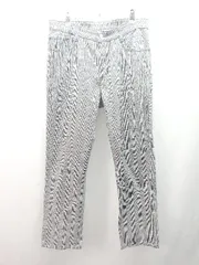 ◇ EDWIN チェック柄 伸縮性 カジュアル おしゃれ シンプル ストレートパンツ サイズ32 ブラック レディース E  【1309040086692】