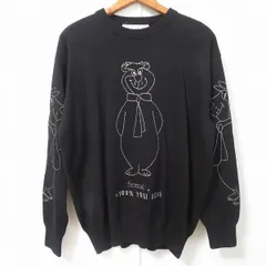 #wnc カステルバジャック Castelbajac ニット セーター 黒 刺繍 ヨギベア クマ イタリア製 メンズ [928894]のサムネイル