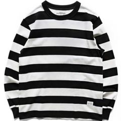 新品未使用】ボーダーロングスリーブTシャツ 白黒 ロンT 長袖T