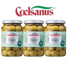[3個セット] チェルサヌス グリーンオリーブ 360g （固形量210g） × 3個 イタリア産