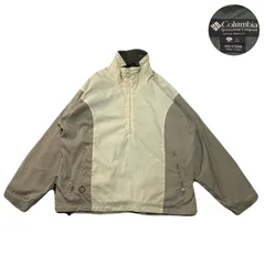 Columbia コロンビア BlousonParka ブルゾンパーカー HalfZip ハーフジップ EmbroideredLogo 刺繍ロゴ SwitchingDesign 切り替えデザイン 00s Nylon ナイロン Beige ベージュ LL