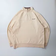 Columbia コロンビア ハーフジッププルオーバー スウェット 裏起毛 ベージュ系 L
