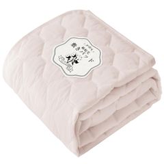 Housecover 敷きパッド セミダブル 綿100％ ベッドパッド タオル地 【ふんわり綿起毛生地・柔らかい肌触り】 天然素材 オールシーズン 抗菌防臭 吸水速乾 抗菌・防臭・防ダニ加工 四隅にゴム付き 洗える  敷パット 120x200cm ピンク