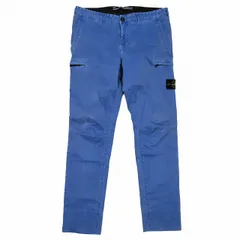 ストーンアイランド STONE ISLAND ガーメントダイ 製品染め カーゴパンツ ロゴワッペン ボトムス 青 ブルー メンズ ▲C7のサムネイル