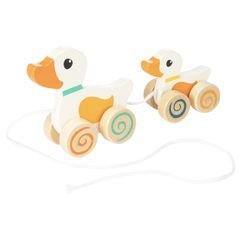 木のおもちゃ Egmont Toys エグモントトイズ 木製 あひるの親子 プルトイ おさんぽ ごっこ遊び