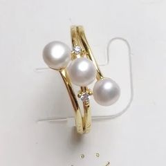 奄美大島産 マベパールリング 南洋真珠 白蝶真珠 本真珠 25mm