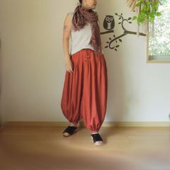 アース バルーンパンツ●ブリック