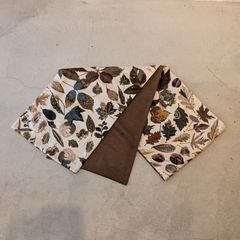 エルメス　HERMES　ストール　マフラー　落ち葉　襟巻 リバーシブル アイボリー ブラウン フランス製