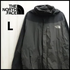 THE NORTH FACE ザノースフェイス HYVENT マウンテンジャケット 防寒 ブラック×チャコールグレー L