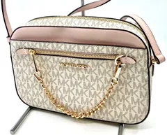 MICHAELKORS マイケルコース　ショルダーバッグ　チェーンバッグ MK柄 ホワイト