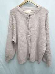 ◇ ◎ ●未使用● Aunt Marie's アント タグ付 オーバーサイズ ニット 長袖 カーディガン サイズF ピンク レディース P  【1407260011958】