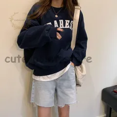 新品! トレーナー スウェット 裏起毛 カジュアル トップス 韓国 ロゴ kkkzzz かわいい