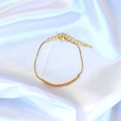 超小粒 オレンジサファイア ブレスレット 天然石
