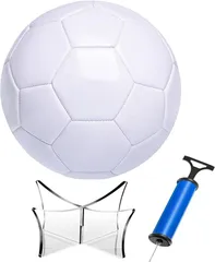 S.fields.inc サッカーボール 無地 サインボール 記念球 台座 空気入れ 空白 寄せ書き 卒業 プレゼント(3号)のサムネイル