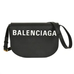 バレンシアガ BALENCIAGA ヴィル デイ ショルダーバッグ レザー 542207 ブラック【中古】