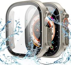 【大人気！】【2023強化版】AMAPC for Apple Watch 防水ケース 40mm 41mm 44mm 45mm 対応 と互換性があり 数秒で Ultra シリーズの外観に変換できます IP68完全防水 バンド 水泳・スポーツ専用 防水ケース ガラ