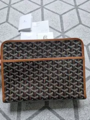 百貨店購入 Goyard(ゴヤール) ジュバンス クラッチ バッグ gm ブラックタンのサムネイル