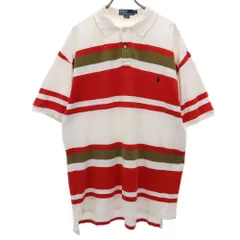 Polo by Ralph Lauren ポロバイラルフローレン ボーダー柄 半袖 ポロシャツ XL 鹿の子地 メンズ 古着