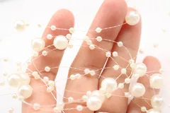 (3m)パールシャワー オフホワイト 多用途 パーツ 手芸材料 ピアス ネックレス イヤリング 部品 基礎パーツ ハンドメイド アクセサリーパーツ 基本 材料 資材