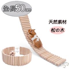 小動物 はしご 50cm ハムスター 木 階段 変形 遊び場 曲がる 長い ジャンガリアン ゴールデン 隠れ家 ハウス 天然木