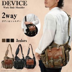 DEVICE ショルダーバッグ ボディバッグ 2way AHB17068 斜め掛けバッグ ミリタリー デバイス カジュアル メンズ オシャレ かっこいい ファッション