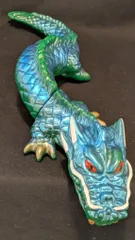M1号 世紀の大怪獣東宝怪獣シリーズ マンダ1期(緑成型/メタ青塗装)ミニヘドラ ピンク成型付のサムネイル