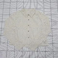 ◇ ⊂ JEANASIS ジーナシス 装飾ボタン 長袖 レースブラウスシャツ サイズF ホワイト系 レディース E  【1508200024622】