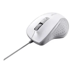 【在庫処分】ホワイト BSMBU308WH 5ボタンマウス 静音 BlueLED 有線 BUFFALO バッファロー
