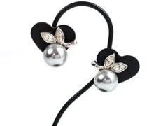 ニナリッチ　NINA RICCI　フェイクパール×ラインストーン　デザイン　イヤリング　シルバーカラー　送料無料