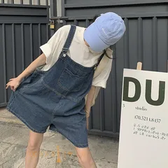 サロペット レディース オーバーオール オールインワン サロペットパンツ 大きいサイズ ワイドパンツ デニム シンプル 無地 ゆったり ワイド  kyxyxz03