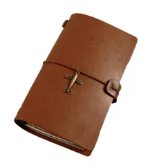 ドナリー A6 ノート 手帳型 持ち歩きセット カバー付き メモ帳 ブック バインダー スケジュール ゴムバンドタイプ (ブラウン) [ブラウン]