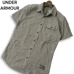 UNDER ARMOUR アンダーアーマー 春夏 LOOSE heat gear ロゴ刺繍★ 半袖 シャツ Sz.SM メンズ 灰 グレー
