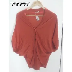 ◇ ELLE 七分袖 カーディガン Fサイズ テラコッタ レディース 【中古】 【1002798947283】