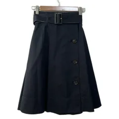 BLUE LABEL CRESTBRIDGE(ブルーレーベルクレストブリッジ) 巻きスカート サイズ36 S レディース - ダークネイビー ひざ丈