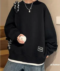 トレーナー メンズ 長袖 即購入OK  メンズ 丸襟 Tシャツ 大きいサイズ 人気 プルオーバー トレーナー カジュアル 快適 ゆったり プルオーバー 春秋冬 服 メンズ トレーナーhjfs215