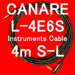 CANARE L-4E6S Instruments Cable w/ Neutrik Gold Plated TS Plug SL 4m