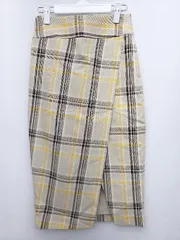 ◇ ROPE' ロペ チェック 膝下丈 タイト スカート サイズ36 ベージュ マルチ レディース P  【1406110003679】