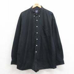 90s OLD GAP レーヨンシャツ 短丈 ブラック - メルカリ
