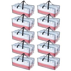【数量限定】衣装ケース 洋服 羽毛ふとん 持ち手付き 防塵防水 折りたたみ式 寝具ケース 省スペース ビッグバッグ 引っ越し 特大容量 背負える 布団収納カバン キャンプ 旅行 引越しバッグ 耐荷重 大型収納袋 透明 TAILI 10個セット