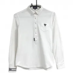 パーリーゲイツ 長袖ポロシャツ 白 胸ポケット ボタンダウン レディース 1(M) ゴルフウェア PEARLY GATES