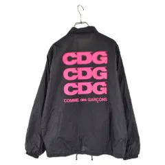 COMME des GARCONS (コムデギャルソン) CDG シーディージー ロゴプリントナイロンコーチジャケット ブラック ピンクのサムネイル