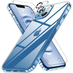 iPhone14 ケース クリア カメラレンズ保護付き 耐衝撃 黄ばみ防止 アイフォン14ケース 米軍MIL規格 耐久性 SGS認証 アイホン14 スマホケース ワイヤレス充電対応 あいふぉん14 カバー 6.1インチ 0