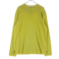 美品 green label relaxing グリーンレーベルリラクシング 長袖 ニット M イエロー レディース 古着