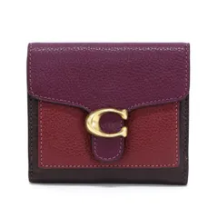 極美品　COACH　タビーミディアムウォレット　ボルドー色　現行　ゴールド金具 極美品 COACH タビーミディアムウォレット ボルドー色 現行