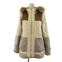 ビーシービージーマックスアズリア BCBGMAXAZRIA キルティングパーカー フェイクファー ジップアップ フード付き ボア XXS 茶 ブラウン ベージュ OLK8C266 /MQのサムネイル