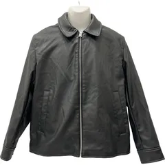 （H&M）フェイクレザージャケット ブラック　Lサイズのサムネイル